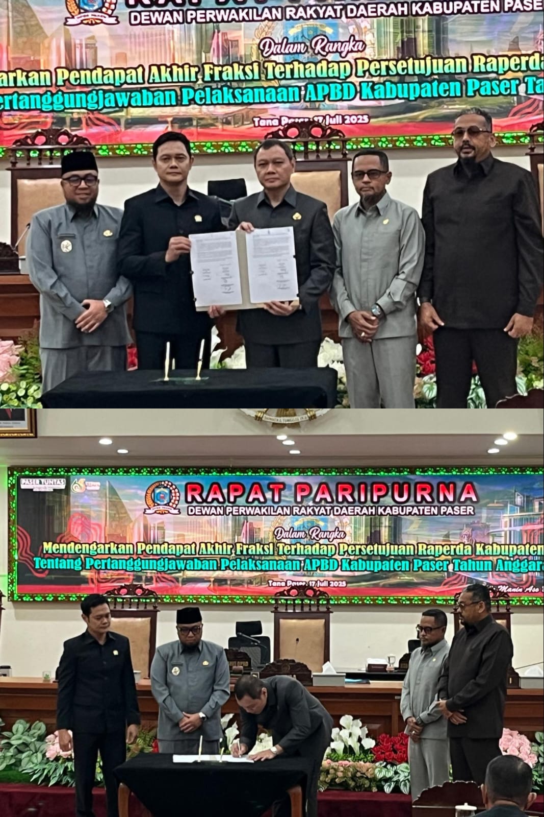 4 Fraksi DPRD Paser Setujui Pertanggungjawaban Pelaksanaan APBD 2024